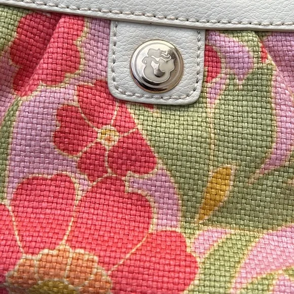 Spartina 449 vintage pink pleated clutch new with tags - Picture 2 of 6